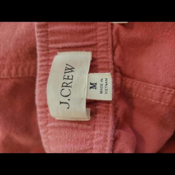 J Crew medium pink cotton drawstring pants. Heavyweight flannel feel. - Picture 3 of 4